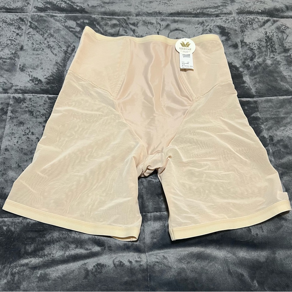 NWT Wacoal Slimline Shaper Size 2X Natural Nude High Waisted Open Gusset